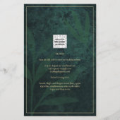 BUDGET Uitnodiging tot weduwschap Emerald GREEN Flyer (Achterkant)