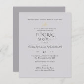 BUDGET Uitnodiging voor rouwdienst met vers (Voorkant / Achterkant)