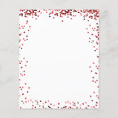 Budget uitnodiging voor verjaardag wit rood glitte flyer (Achterkant)