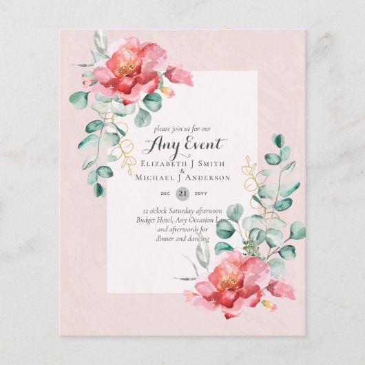 BUDGET UITNODIGINGEN - ELK EVENEMENT - Dubbelzijdi (Voorkant)