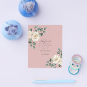 BUDGET UITNODIGINGEN - ELK EVENEMENT - Witte Rozen Flyer (Enkel)