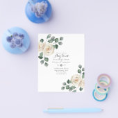 BUDGET UITNODIGINGEN - ELK EVENEMENT - Witte Rozen Flyer (Enkel)