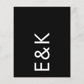 Budget ultra Modern Bold Monogram Eenvoudig huweli Flyer (Achterkant)
