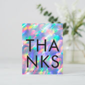 Budget ultra Modern Iridescent Monogram Dank u (Staand voorkant)