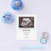 Budget Ultrasound Foto Zwangerschap Aankondiging Flyer (Enkel)