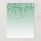 Budget Unicorn Baby shower Green Girls (Achterkant)