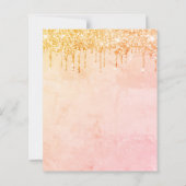 BUDGET Unicorn Face Glitter Birthday Uitnodiging (Achterkant)