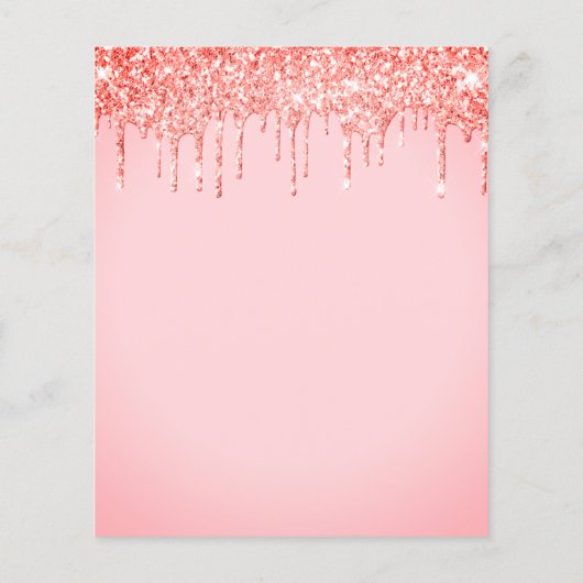 BUDGET Unicorn Face Glitter Birthday Uitnodiging (Achterkant)