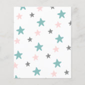 Budget Unicorn Girl 1e verjaardag Uitnodiging (Achterkant)