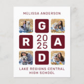 Budget Uniek Afstudeerder Burgundy 4 Foto Afstuder (Voorkant)