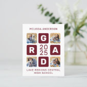 Budget Uniek Afstudeerder Burgundy 4 Foto Afstuder (Staand voorkant)