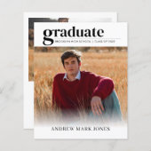 Budget Unieke Afstudeerder 2 Aankondiging van het (Voorkant / Achterkant)