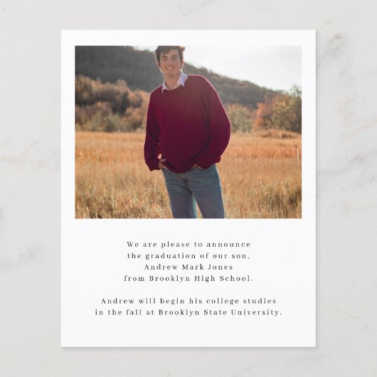 Budget Unieke Afstudeerder 2 Aankondiging van het  (Achterkant)