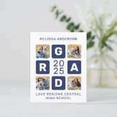 Budget Unieke Afstudeerders Navy Blauwe 4 Foto Afs (Staand voorkant)