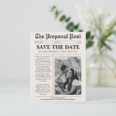 Budget Unieke Trouwkrant Save The Date (Staand voorkant)