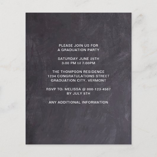 Budget Unieke Uitnodiging van het Afstuderen van h (Achterkant)