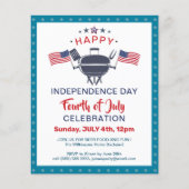 BUDGET USA Vlag 4 juli BBQ Party Invitation Flyer (Voorkant)