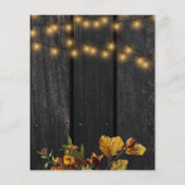 Budget ustic herfst 75 verjaardagsuitnodiging (Achterkant)