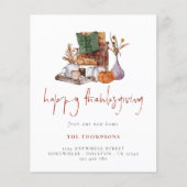 Budget ustige Gelukkig Thanksgiving vanuit New Hom (Voorkant)