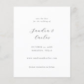 Budget V MOD 2 Eenvoudige foto Save the Date (Achterkant)