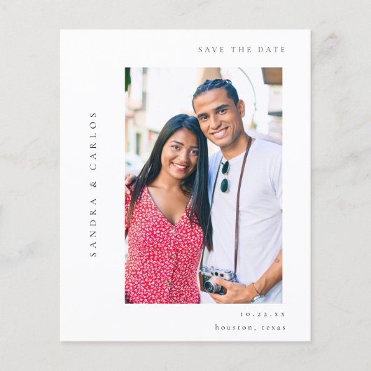 Budget V MOD 2 Eenvoudige foto Save the Date (Voorkant)