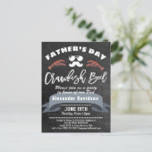 BUDGET Vaderdag Chalk Crawfish Boil Uitnodiging (Staand voorkant)