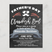 BUDGET Vaderdag Chalk Crawfish Boil Uitnodiging (Voorkant)