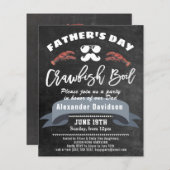 BUDGET Vaderdag Chalk Crawfish Boil Uitnodiging (Voorkant / Achterkant)