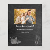 BUDGET Vaderdag Chalkboard BBQ Uitnodiging (Achterkant)