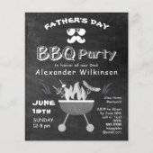 BUDGET Vaderdag Chalkboard BBQ Uitnodiging (Voorkant)