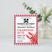 BUDGET Vaderdag Crawfish Boil Foto Uitnodigen Briefkaart (Staand voorkant)