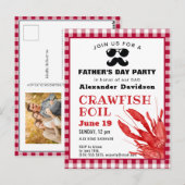 BUDGET Vaderdag Crawfish Boil Foto Uitnodigen Briefkaart (Voorkant / Achterkant)