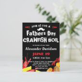 BUDGET VADERDAG Crawfish boil nodiging Briefkaart (Staand voorkant)