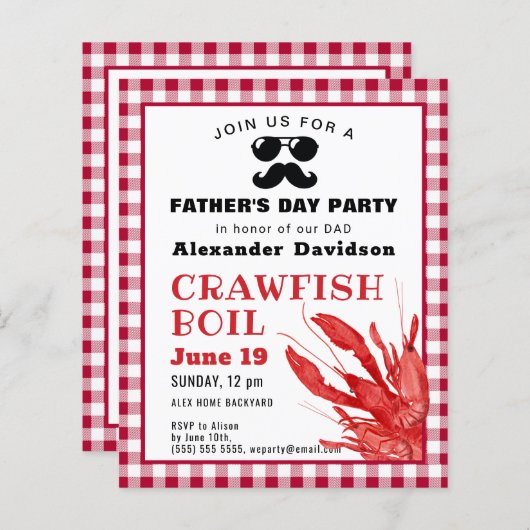 BUDGET Vaderdag Crawfish Boil Party (Voorkant / Achterkant)