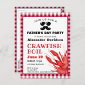BUDGET Vaderdag Crawfish Boil Party Briefkaart (Voorkant / Achterkant)