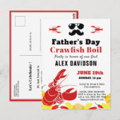 BUDGET Vaderdag Crawfish Boil Party Briefkaart (Voorkant / Achterkant)