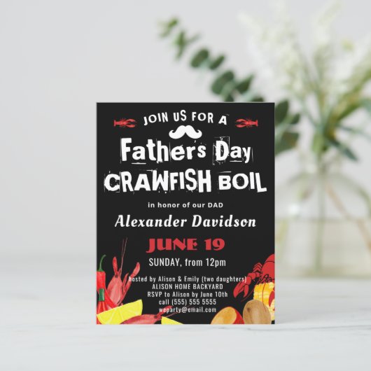 BUDGET VADERDAG Foto Crawfish Boil nodigt uit (Staand voorkant)