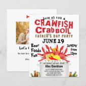 BUDGET Vaderdag Foto Crawfish Boil Uitnodiging (Voorkant / Achterkant)