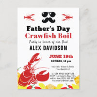 BUDGET Vaderdag Foto Crawfish Boil Uitnodiging