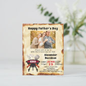 BUDGET Vaderdag Foto  stijl BBQ Uitnodigen (Staand voorkant)