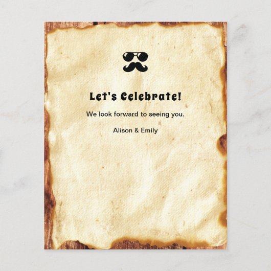 BUDGET Vaderdag Foto stijl BBQ Uitnodigen (Achterkant)