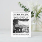 Budget Vaderdag in stijl van vintage krant (Staand voorkant)