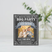 BUDGET Vaderdag Photo Chalkboard BBQ Uitnodigen (Staand voorkant)