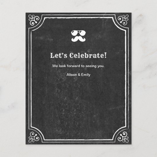 BUDGET Vaderdag Photo Chalkboard BBQ Uitnodigen (Achterkant)