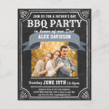 BUDGET Vaderdag Photo Chalkboard BBQ Uitnodigen