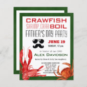 BUDGET Vaderdag Seafood Boil Party Uitnodiging (Voorkant / Achterkant)