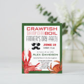 BUDGET Vaderdag Seafood Boil Party Uitnodiging (Staand voorkant)