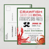 BUDGET Vaderdag Seafood Boil Party Uitnodiging (Voorkant / Achterkant)