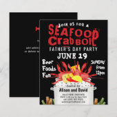 BUDGET Vaderdag Seafood Boil Party Uitnodiging (Voorkant / Achterkant)