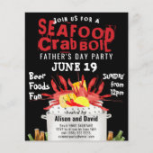 BUDGET Vaderdag Seafood Boil Party Uitnodiging (Voorkant)